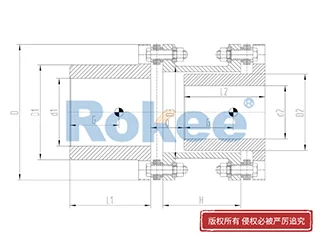 RLAR膜片联轴器,RLAR单轴套反装膜片联轴器