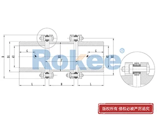 RLMD膜片联轴器,RLMD标准双节小型膜片联轴器