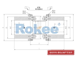 RLQU膜片联轴器,RLQU改进型法兰快装膜片联轴器