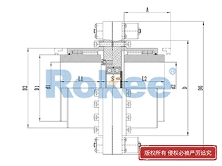 齿式联轴器,RODM扭力保护型鼓形齿式联轴器