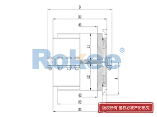 齿式联轴器,RODV垂直安装型鼓形齿式联轴器
