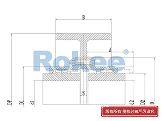 齿式联轴器,RODW制动轮型鼓形齿式联轴器